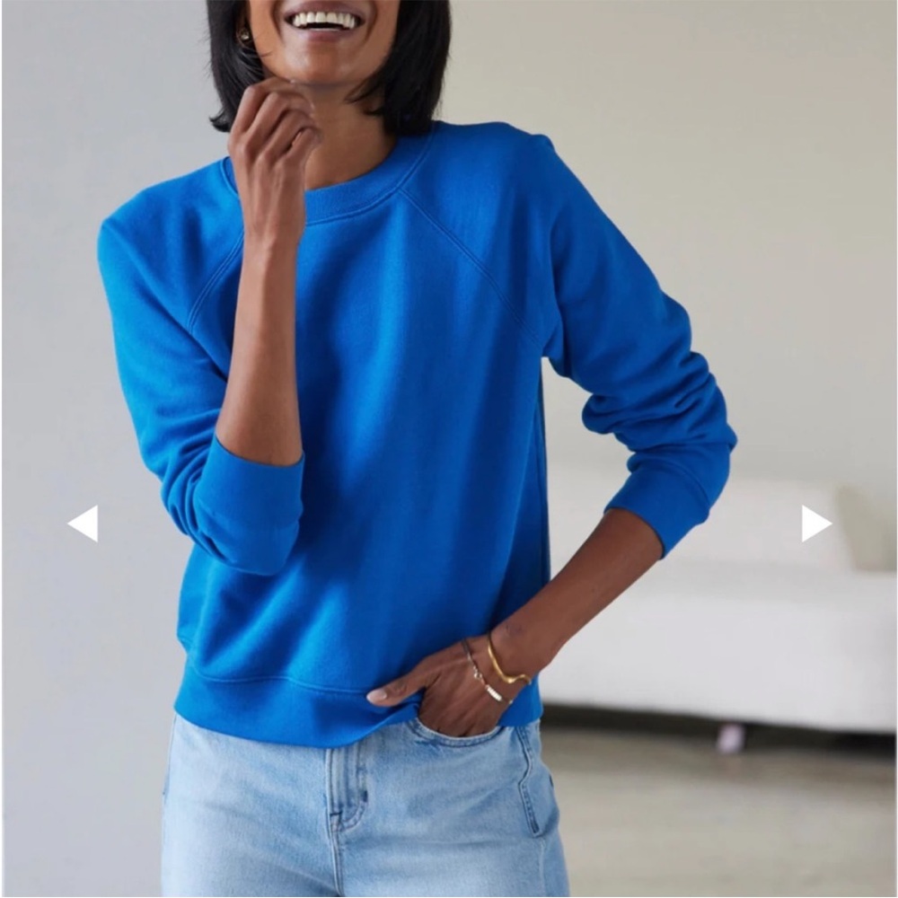 AYR The BFF Crewneck Sweatshirt in Lagoon size xs
